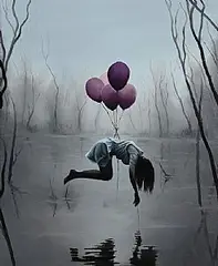 Mr. Everybody, Girl with Balloons, 2026, oil on canvas