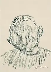 Quentin Blake, Sennelier Portrait No.7, 2019, sennelier oil pastel stick on wove
