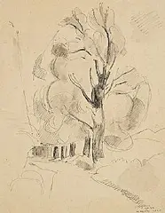 Albert Gleizes, Arbres, Les Méjades, 1942, ink on paper