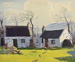 Sun and Shade, Co. Wicklow by John Skelton Snr, oil on board, sold Jun 2026