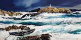 J.P. Rooney, Inishtrahull Lighthouse, Malin Head, Co. Donegal, oil on board