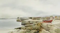 Phyllis del Vecchio, Slipway, watercolour