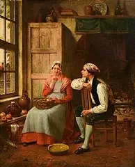 In The Parlour by 19th Century Continental School, oil on board, sold Jun 2026
