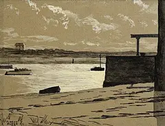 Ciaran Clear, Calm Evening, mixed media on paper
