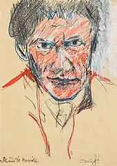 Brian Maguire, Self, 1980, mixed media on paper