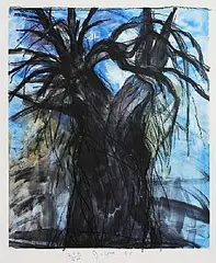 The New Years Tree (from the Astra Suite portfolio) by Jim Dine, 1985, lithograph in colours on BFK Rives - number 290 from an edition of 400 - published by AB Astra and the Jim Dine Associat, sold Jun 2026