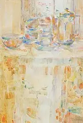 Maurice Henderson, Afternoon Tea, West Cork, mixed media on paper