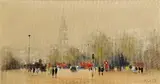Anthony Robert Klitz, Trafalgar Square, London, oil on canvas