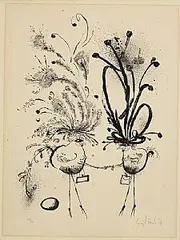 Ronald Searle, Untitled, 1967, lithograph on Arches Velum. - number 44 from an edition of 50