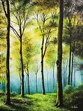 Simone Puorger, Autumn Cozy, acrylic on canvas