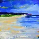 Paula McKinney, Portstewart Strand, oil on board