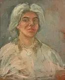 Stella Steyn, Self Portrait, oil on board