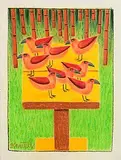 Graham Knuttel, Birds of a Feather, pastel on paper