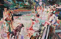 Arthur K. Maderson, Lismore River Pool, oil on board