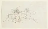 Jack Butler Yeats, Driving Finish, pencil on paper