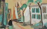 Markey Robinson, Mediterranean Town, c.1980, gouache on board