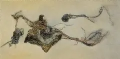 Gerard Dillon, Cut from a Different Cloth, mixed media on board