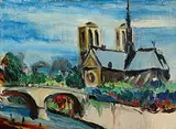 Norah McGuinness, Notre Dame, Paris, 1939, oil on canvas