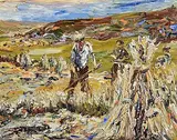Liam O'Neill, Turf Cutters, 1994, oil on canvas