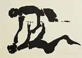 Louis le Brocquy, Death of Fraech, 1969, limited edition lithograph - number 61 from an edition of 70