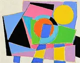 Colin Middleton, Abstract Landscape, oil on canvas laid on board