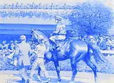 Peter Curling, Frankie at Ascot, watercolour and gouache on paper