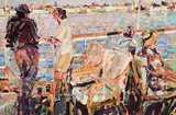 Arthur K. Maderson, Approaching Luxor, oil on board