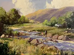 On the Owenmore River, Connemara by George K. Gillespie, oil on canvas, sold Feb 2026
