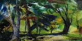 Kenneth Webb, Wooded Landscape, oil on canvas