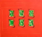 Neil Shawcross, Still Life - Wine Goblets, 2005, acrylic on paper