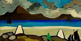 Markey Robinson, On Achill Sound, gouache on board