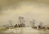 Frank Egginton, Wet Day, Comber Road, Co. Down, watercolour on paper