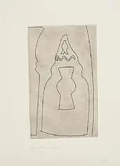 Ben Nicholson, Curled Turkish Form, 1967, etching - number 9 from an edition of 50- Printed by F. Lafranca, from the series Greek and Turkish forms a suite of ten prints.