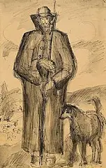 Albert Gleizes, Le Berger et son Chien (The Shepherd and his Dog), 1942, ink and wash