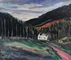 Peter Collis, Cottage at the Wood's Edge, oil on canvas