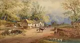 Robert Lowe Stopford, Widow Mallone's Dairy, Kinsale, watercolour on paper