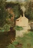 Rose Maynard Barton, The Mill on the River Dodder, watercolour on paper