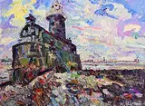 Brian MacMahon, Beeves Rock Lighthouse, Shannon Estuary, 2019, oil on canvas