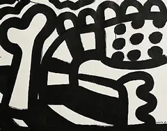 New York Study by Martin Finnin, 2002, mixed media on paper, sold Feb 2026