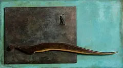 Patrick O'Reilly, Man and a Snake, unique bronze
