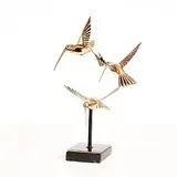 Valentin Bostan, Dance of the Hummingbirds, 2025, unique bronze on granite base
