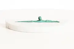 Imogen Stuart, Swimmer, bronze on Carrara marble base - number 4 from an edition of 9