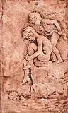 Rosamund Praeger, Taking the Plunge, moulded plaster plaque