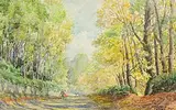 Marshall C. Hutson, The Lee Road, watercolour on paper