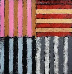Michael Hales, Ruined Lines III, 2024, encaustic and oils on canvas board