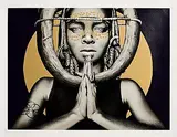 Fin Dac & Kevin Ledo, Sun Goddess II (2018) collaboration with Kevin Ledo, 11 colour screenprint on 300gsm Somerset Satin paper - number 9 from an edition of 90
