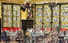 John Short, Bewley's Café, Dublin, 2004, watercolour on paper