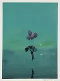 Mr. Everybody, Girl with Balloons, 2025, acrylic on canvas