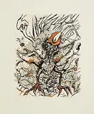 John Behan, Lineage from the Crow Series, intaglio print on Velin Arches - number 5 from an edition of 50 - published for Solomon Editions at Stoney Road Press