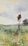 Fanny Wilmot Currey, For a Warning and That Others May Beware, watercolour on paper